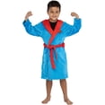 thumbnail image 2 of DC Comics Kids' Superhero Fleece Hooded Robe Character Bathrobe Lounge, 2 of 7