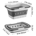 thumbnail image 2 of Carrito de baño portátil plegable de plástico MINDFARGE (gris, paquete de 2), 2 of 6