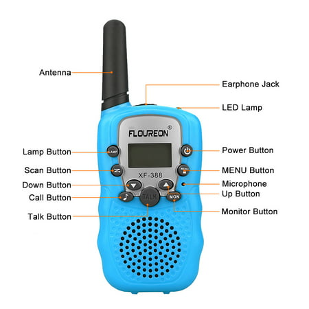 Baofeng Up to 5 Miles Walkie Talkies for Kids 22 Channels FRS/GMRS 2 (Best Ham Transceiver 2019)