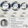thumbnail image 4 of Designart "Deep Blue and Gold Abstract V III" Fractals Round Mirror Wall Décor Traditional - Large Blue Round Mirror - Round Mirror 29" x 29" Inch, 4 of 5