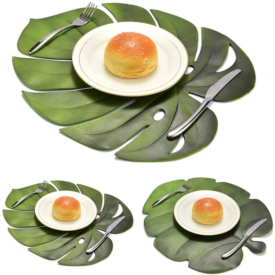 Leaf Placemats, Green Placemats Banana Leaf Placemats Palm Leaf Placemats Table Leaf Banana Leaf