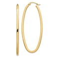 thumbnail image 1 of 14k 2mm Large Oval Hoop Earrings TL243, 1 of 4