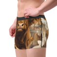 thumbnail image 2 of Balery Cow With Butterflies Lilies Calzoncillos bóxer para hombre, ropa interior de algodón suave y transpirable con cinturilla de nailon-Large, 2 of 5