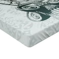 thumbnail image 2 of Ambesonne Black Fitted Sheet, Greek Athena Baroque Damask, Full Size, Pale Turquoise Black, 2 of 3