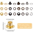 thumbnail image 2 of 200 Sets 4 Colors Eyelets and Grommets 3MM Hole Self Backing Eyelet Mini Crop A Dile Eyelets with Washers for Paper Crafting Bead Cores Clothes Leather Canvas DIY, 2 of 7
