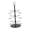 thumbnail image 4 of Soporte para árboles de cócteles, estante de almacenamiento de 3 niveles con 12 soportes, estante de almacenamiento para copas de vino para negro, 4 of 8