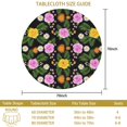 thumbnail image 3 of Pioneer Flower Floral Print Pattern Round Tablecloth 60 X 60 Inch, Wrinkle Resistant Wipeable Table Cloth for Kitchen Dining Picnic Patio Party, 3 of 6