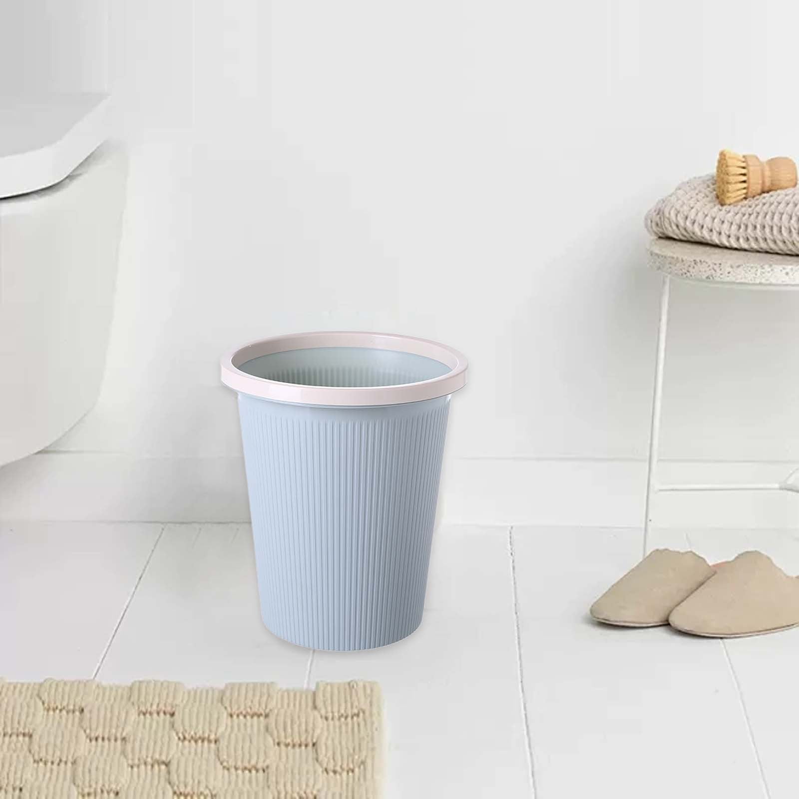 Utoimkio Multi-use Trash Can Household Round Toilet Bathroom Simple Lidless Garbage Can Multi-use Kitchen Waste Basket Home Essentials Kitchen Gadgets