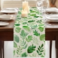 thumbnail image 3 of Table Runners 70 Inches Long Dress Scarves, Green Leaves Farmhouse Coffee/Dining/Kitchen Table Decor, Holiday Table Runner, Spring Plants Rustic Vintage Botanical 13x70 Inch, 3 of 9