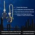 thumbnail image 2 of Gem Stone King 14K Yellow Gold Blue Sapphire and Lab Grown Diamond Dangle Earrings for Women | 3.73 Cttw | Gemstone September Birthstone | Oval 8X6MM, 2 of 6