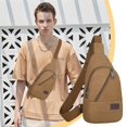 thumbnail image 1 of Feltree Sac Bandoulière en Toile pour Homme, Grande Capacité, Sac de Poitrine Polyvalent pour la Randonnée, le Voyage en Plein Air et les Déplacements Quotidiens, avec Courroie Ajustable, 1 of 7