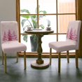 thumbnail image 5 of Chair Covers for Dining Room Set of 6,Watercolor Pink Christmas Tree Stretch Seat Protector Removable Washable Chairs Slipcovers for Kitchen Banquet Wedding Hotel,Snowflake on Gray, 5 of 6
