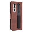thumbnail image 5 of Allytech for Galaxy Z Fold 4 Case with S Pen Holder, Galaxy Z Fold 4 Wallet Case PU Leather Card Slot Shockproof Flip Phone Cover for Samsung Galaxy Z Fold 4 2022, Brown, 5 of 6