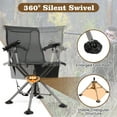 thumbnail image 6 of Gymax Portable Hunting Chair w/360° Swivel Adjustable Legs & Armrests Gun Holder, 6 of 9