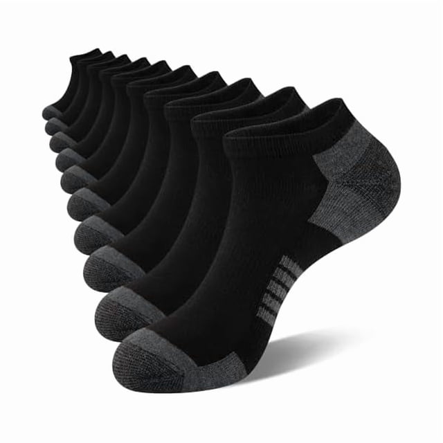 Chenchen 10 Pairs Mens Ankle Socks Men 10 Pack Low Cut Comfort Cushion Casual Socks