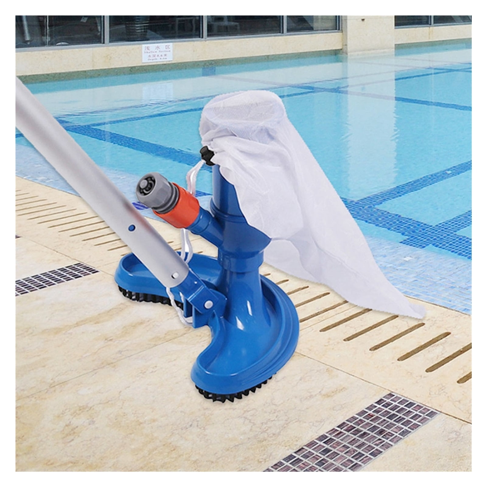 Swimming Pool Vacuum Cleaner Cleaning Tool Semicircular Suction Head Pond Fountain Spa Pool Vacuum Cleaner Brush Kit ,Great Suction Power