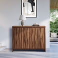 thumbnail image 6 of ARKANTOS Sideboards and Buffets Water Ripple Adjustable Shelf Push to Open Door Classic Walnut, 6 of 6