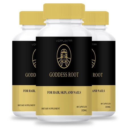 (3 pack) Goddess Root Capsules - Goddess Root Hair Skin & Nails Capsules