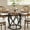 Black Iron + brown, variant on Kselythan Round Dining Table for 4-6 People,47 Inch Farmhouse Kitchen Table,Modern Circle Dinner Table with Metal Base,Industrial Wood Dinning Room Table Coffee Table for Kitchen,Restaurant