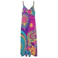 thumbnail image 4 of Vibrant Psychedelic Paisley Pattern Design Sleeveless Dress Woman Fashion Long Dresses Women's Summer Suit Dress Summer 2025 Women, 4 of 7
