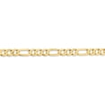 thumbnail image 3 of 10k Yellow Gold 6mm Concave Figaro Chain Necklace Pendant Charm, 3 of 9