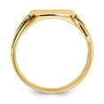thumbnail image 2 of 14K Yellow Gold Ring Band Signet 11.0x11.5mm Closed Back Antiqued Men's, 2 of 5