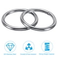 thumbnail image 4 of Unique Bargains 64mm Metal O Rings, 8 Pack 304 Stainless Steel Round Rings for Hardware Bags, 4 of 7