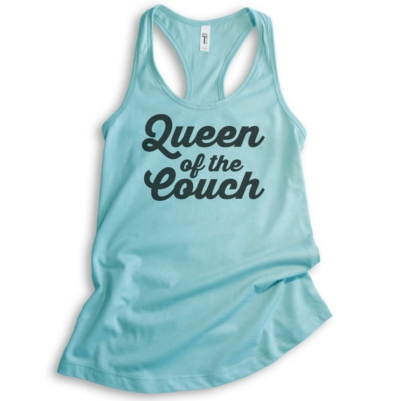 Queen Of The Couch Tank Top, Ladies Racerback Tank Top, Wife Tank, Lazy Tank, Couch Potato Tank, Cancun, Small