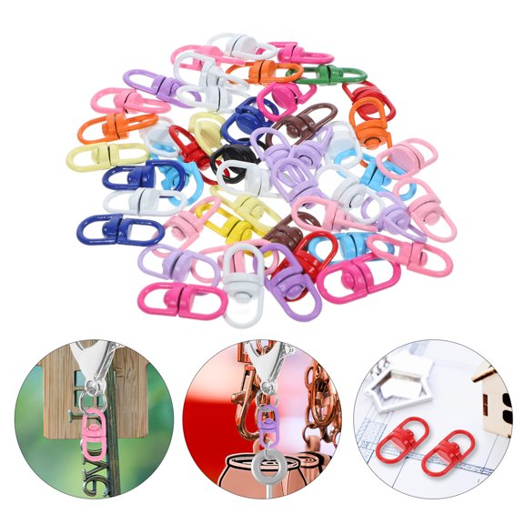 LOLIPPYY 1Set Zinc Alloy Assorted Color Swivel Clasp Key Chain Connector for DIY Crafting and Handbag Hardware
