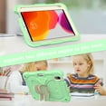 thumbnail image 5 of Allytech iPad Mini 6th Gen Case 2021, Cover for iPad Mini 6 8.3", Built-in Pencil Holder Kidsproof Sturdy Stand Shoulder Strap Non-Slip Linging Silicone Anti-Scratch Butterfly Case, Green + Beige, 5 of 8