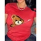 thumbnail image 3 of Camiseta de manga corta y cuello redondo para mujer con estampado de oso para uso casual en primavera y verano Color Rojo Talla Mediana Marca Emil SaEs, 3 of 4