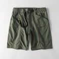 thumbnail image 6 of lcziwo Gym Shorts Men with Pockets Big and Tall Holiday Casual Elastic Waist Hiking Shorts Beach Fishing Wide Leg Dress Shorts Green L, 6 of 7