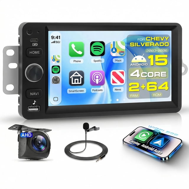 Autorradio Sellrich 4 Core 2GB+64GB Android 15 para Chevy Silverado