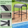 thumbnail image 5 of Spaco Set of 4 Patio Metal Bar Stools with High-Strength Metal Frame, Stylish 30" Metal Bar Stools with Curved Fabric Seat, 4 Pieces Metal Bar Stools for Outdoor as Garden, Patio, Gray, 5 of 5