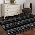 thumbnail image 3 of Black and White Geometric Runner Rug 2.7x5 FT, Non Slip Entryway Carpet, Modern Abstract Art Aesthetics Washable Soft Floor Carpet Entrance Mat Non-Shedding Throw Rug for Hallway Laundry Room Bedside, 3 of 9
