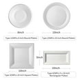 thumbnail image 3 of Graflsoa Eco-Friendly 10-Inch Square Plates, 50-Pack Biodegradable White Disposable Tableware for Parties & Events, 3 of 6
