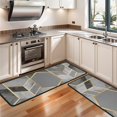 thumbnail image 3 of Kitchen Rugs Sets Of 2,Gray Gold Hexagon Marble Pattern Anti Fatigue Kitchen Mat Rugs Non Slip Washable,Decorative Kitchen Floor Mats for Kitchen,Sink,Laundry,17"x47"+17"x47", 3 of 5