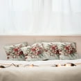 thumbnail image 5 of Ambesonne Flowers Throw Pillow Cover Pack of 4, Tender Floral Marble Print, 4 Pcs-36" x 16", Pale Ruby and Laurel Green, 5 of 5