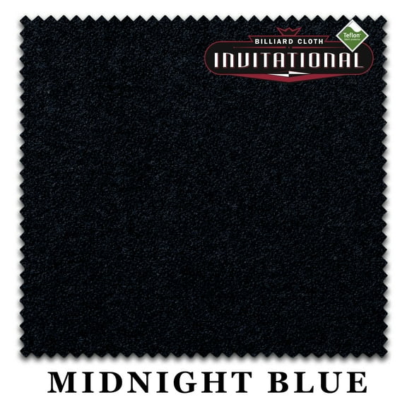 10' Championship Invitational Teflon Pool Billiard Table Felt Cloth - Midnight Blue - Free Spots - AUTHORIZED DEALER