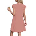 thumbnail image 6 of Aimik Womens V Neck Ruffle Sleeve Shift Dress Loose Fit Flowy Mini Casual Dresses with Pockets for Summer Beach Travel, 6 of 6