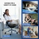 thumbnail image 4 of Cojín de asiento, cojín grueso de espuma viscoelástica para silla, para aliviar la presión, el dolor de coxis, la ciática y el dolor de espalda para silla de oficina, color azul, 4 of 5