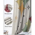 thumbnail image 3 of Colorful Diamond Kitchen Curtains Modern Geometric Middle Century Beige Retro Cafe Short Curtains for Bathroom Blackout Window Curtain Small Window Treatment Drapes for Bedroom Living Room 52"x45"x2, 3 of 9