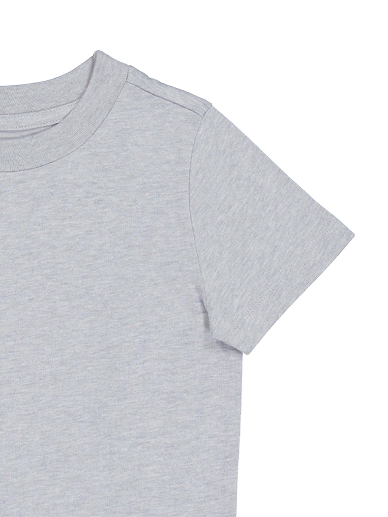 Wonder Nation Kid Tough Toddler Girls Short Sleeve T-Shirt, Light Grey Heather, Sizes 2T-5T
