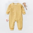 thumbnail image 2 of Newborn Infant Baby Boy Romper Jumpsuit for Boys Long Sleeve Bodysuit Fall Clothes 6-12 Months 12-24 Months 2t 3t 4t 5t 6t 7t 8t 9t Children(Yellow,3-6 Months), 2 of 4