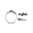 thumbnail image 3 of 1/3 Carat (Ctw) Black and White Diamond Knot Ring in Sterling Silver, 3 of 4
