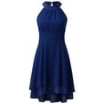 thumbnail image 5 of Rrunsv Western Dress for Women Womens 2024 Formal Dresses V-Neck Floral Lace Mesh Maxi Dress Navy,L, 5 of 5