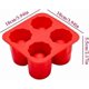thumbnail image 3 of 1 pack ice cube tray, freezer silicone ice cube molds, kitchen accessories (red), 3 of 4