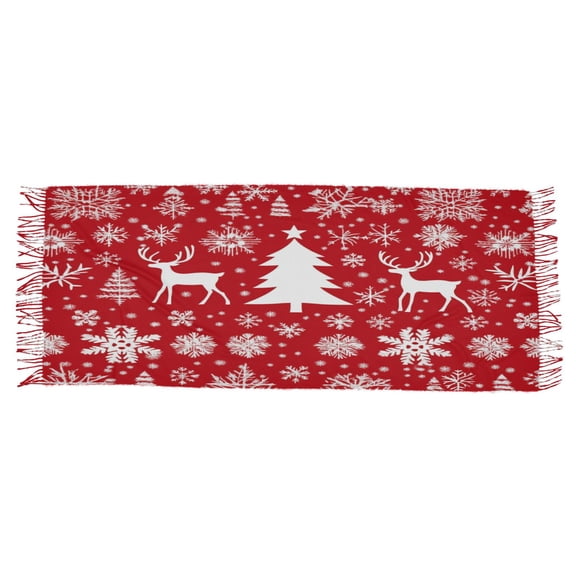 BZSMCE Women Scarf The Deer Sonwflake Pattern Simple Pattern Soft Warm Long Large Scarves