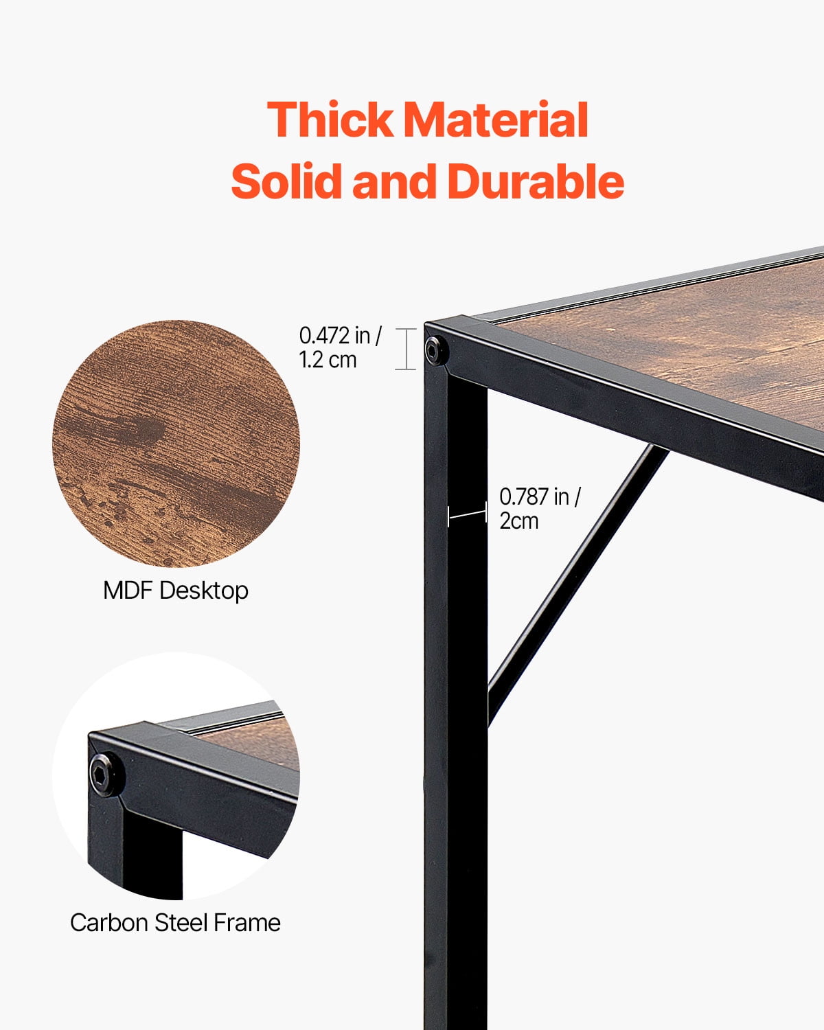 VEVOR Narrow Console Table, 41.7" Behind Couch Table with Power Outlets, 2-Tier Long Entryway Table, Sofa Table with Metal Frame and Charge Station, for Entryway, Hallway, Living Room