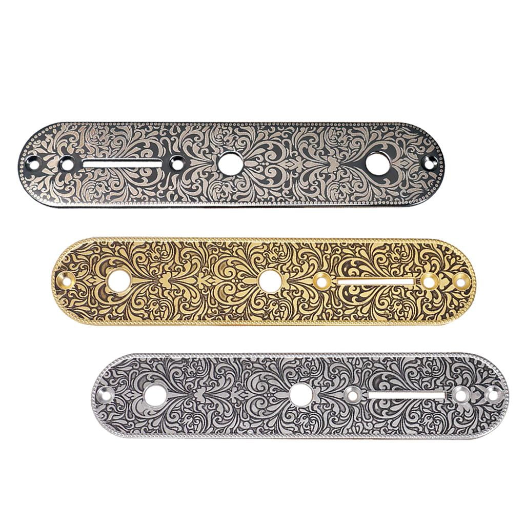 LeeQinersw 2pcs Zinc Alloy Guitar Control Plate for Electric Guitar Parts ,Black